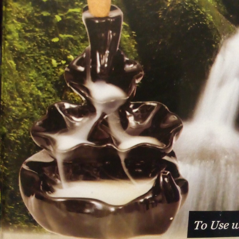 One Waterfall Garden Incense Holder with Incense